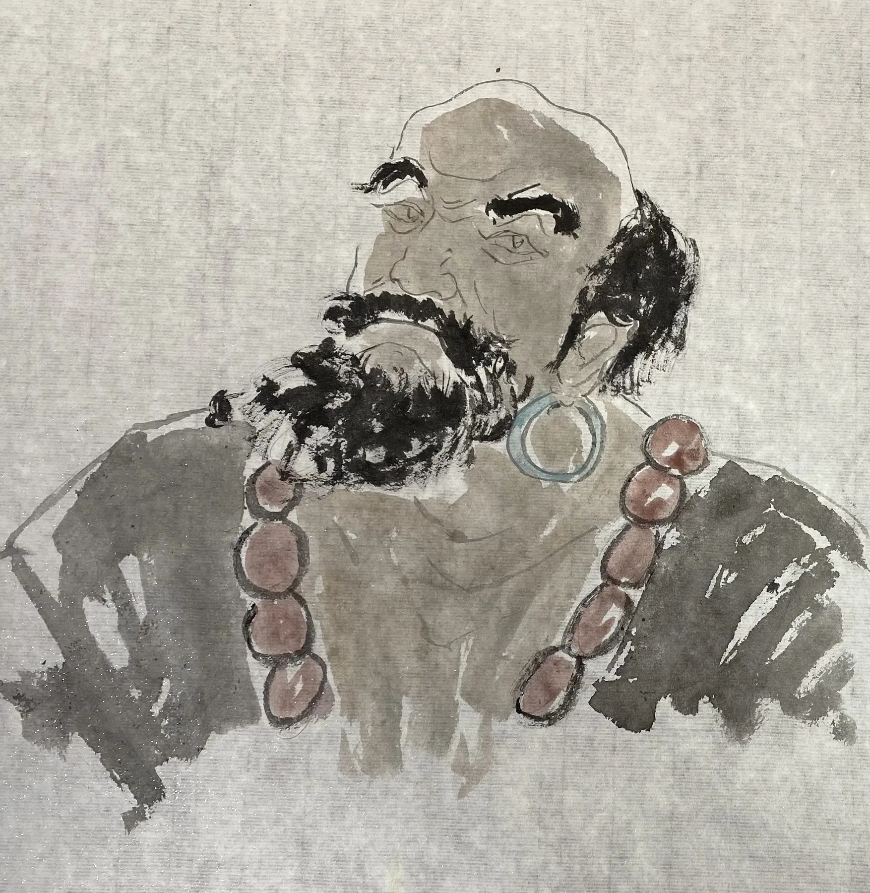 Ink portrait study