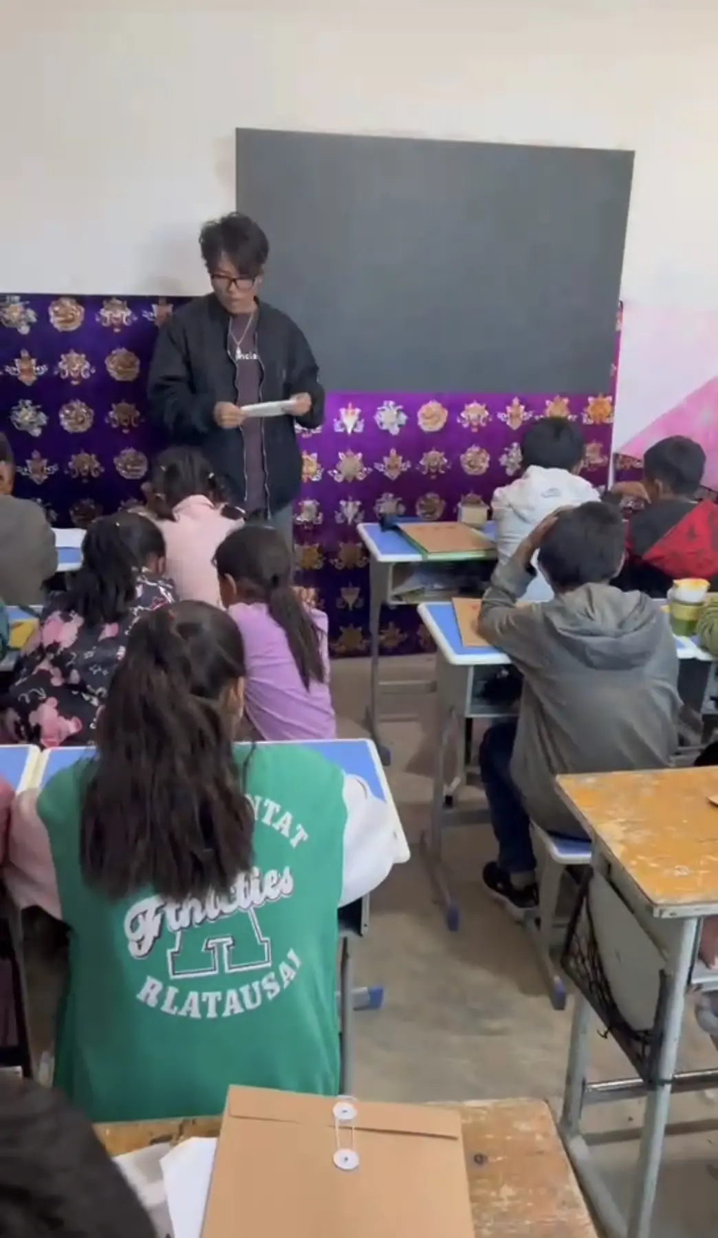 Teaching in a classroom