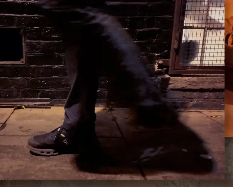 Footsteps and bodily movement in the final film