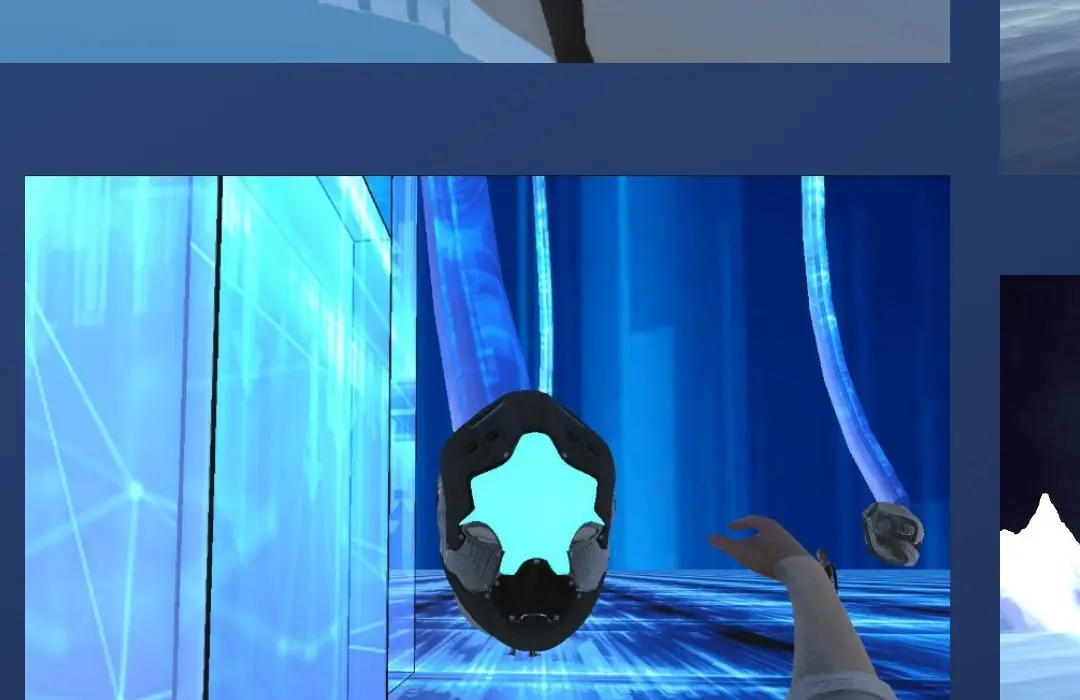 Player reaching for the Evolution Helmet