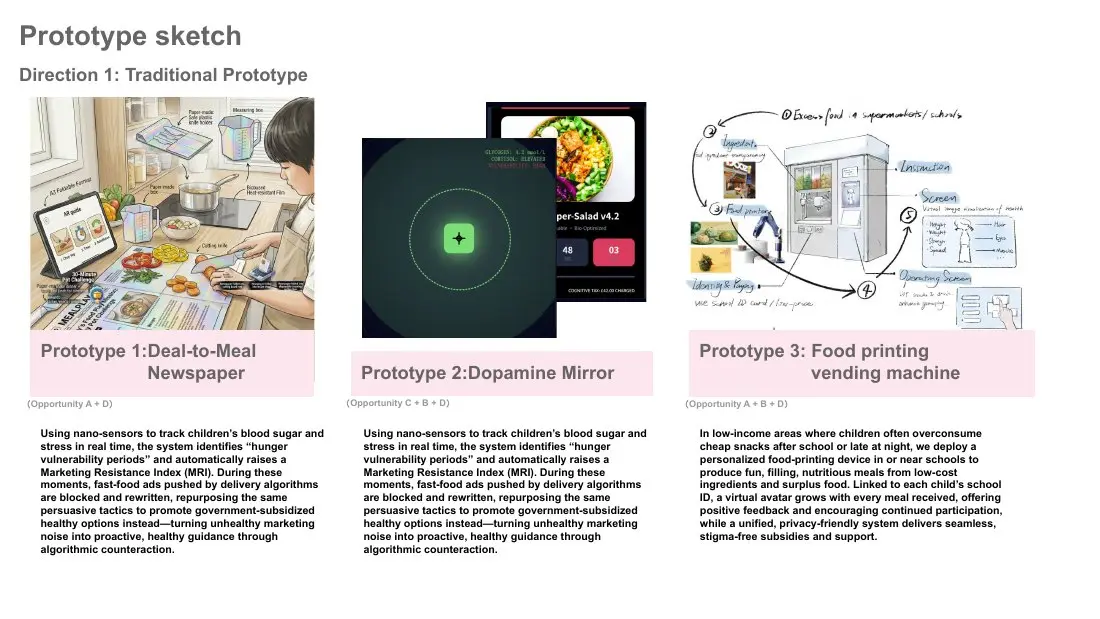 Traditional intervention prototype concepts